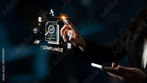 Photos Concept of corporate compliance and risk management