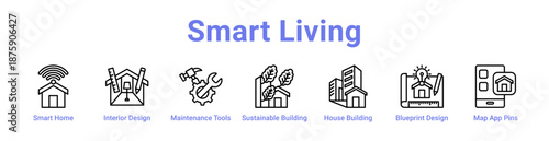 Smart Living Icon Banner and Collection