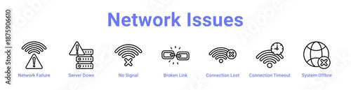 -Network Issues Icon Banner and Collection