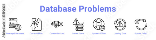 -Database Problems Icon Banner and Collection