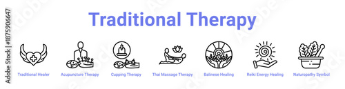 -Traditional Therapy Icon Banner and Collection