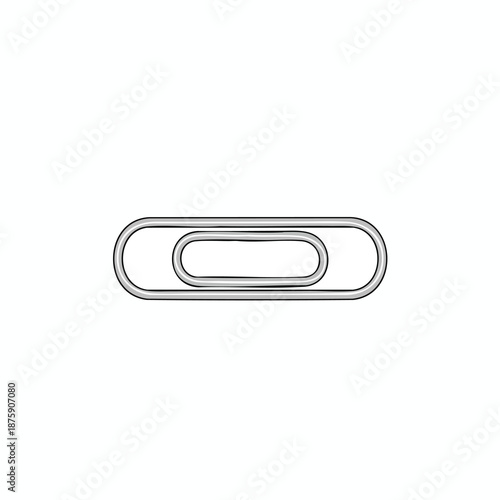 Simple Paperclip Icon Illustration