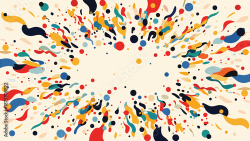 Vibrant colorful paint splashes exploding in dynamic motion