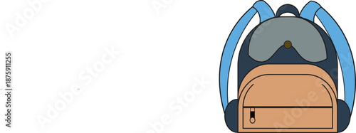 School bag vector drawing for boys