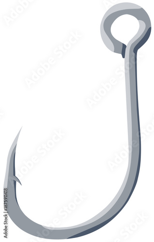 fishing hook on white background