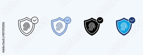 Identity Protection Multiple Icon Illustration Vector
