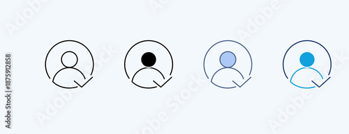 User Authentication Multiple Icon Illustration Vector