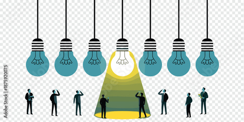 Spotlight on a Bright Idea, innovation concept