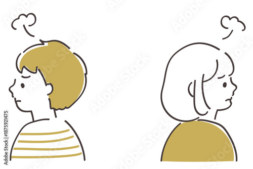 喧嘩する男女　夫婦喧嘩　痴話喧嘩　倦怠期　不満