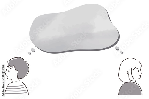 背中を向けた若い男女　不満　喧嘩　夫婦の不満