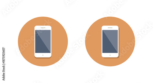Smartphone icon in flat style. Mobile device interface symbol. Cellphone technology sign