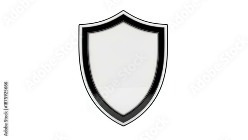 Free Download Blank Shield Emblem with Black Outline - GFXLoad