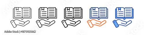 Book Different Set Vector Icon