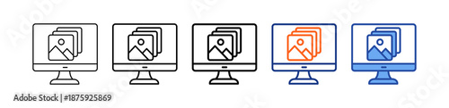 Slideshow Different Set Vector Icon