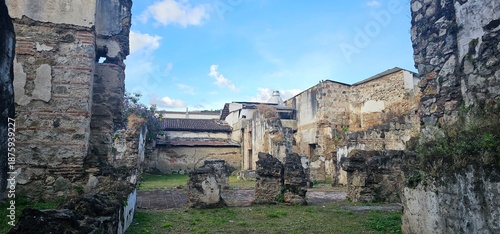 Принти на полотні Young single handsome guy is traveling to Antigua Guatemala alone and discovering an ancient world full of wonders