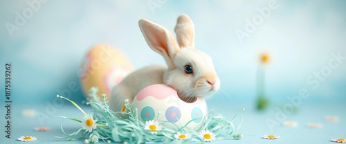 Bunny, egg, pastel colors, spring theme, cute, festive,  festive,  craft