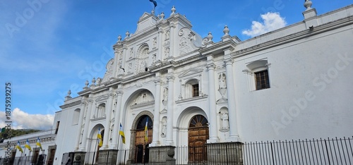 Принти на полотні Young single handsome guy is traveling to Antigua Guatemala alone and discovering an ancient world full of wonders