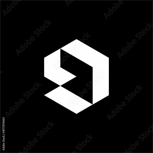 The letter g logo features a more vertical orientation within the hexagon, creating an elegant and sleek silhouette.