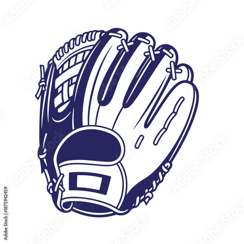 Baseball glove illustration for sports enthusiasts and athletes  perfect for baseball teams and equipment suppliers