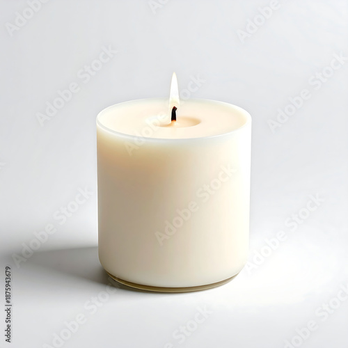 Lit candle