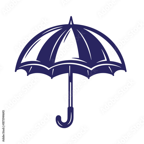 blue umbrella icon illustration isolated on transparent background