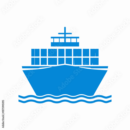 Container ship sailing on the ocean with cargo