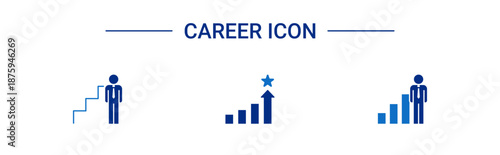 Career vector Icon Set concept illustration