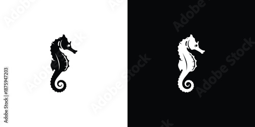 Creative Seahorse Logo Designs icon illustration