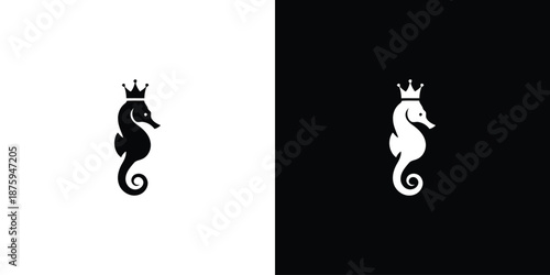 Creative Seahorse Logo Designs icon illustration