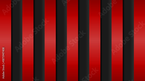 The image shows a black vertical line pattern, but with clearer lines and a simpler appearance than the first image. The graded red background remains dominant, giving it a sense of stability, minimal