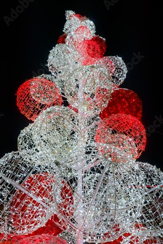 Glowing Wireframe Christmas Tree