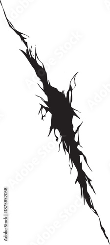 リアルで深いひび割れのイラスト素材