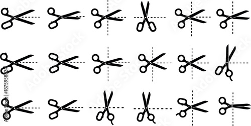 A pair of scissors cutting a piece of paper with precision and care in a well-lit workspace