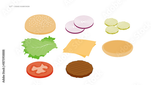 햄버거(음식+식품+빵+인스턴트+야채)