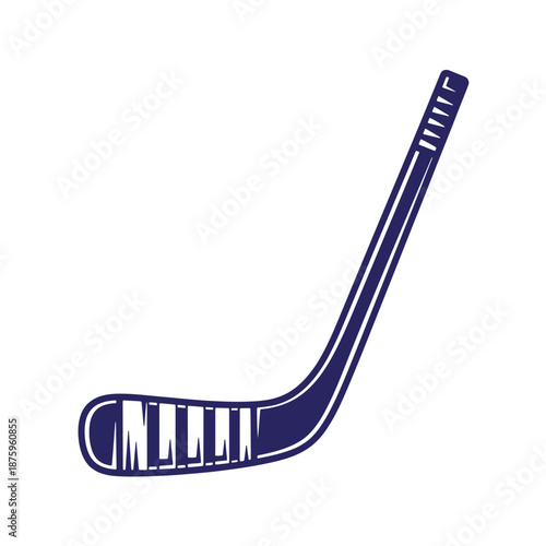 blue hockey stick icon isolated on transparent background for sports concept