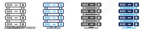 server icon sheet with multi style