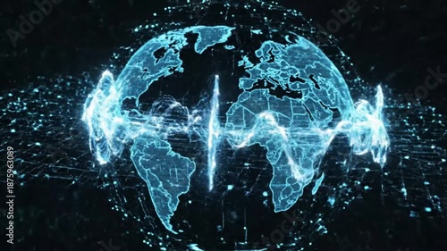 Global Network Connection: Digital World Communication