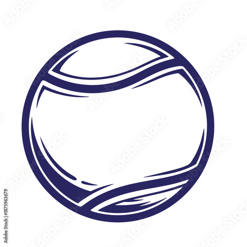 Tennis ball icon illustration on transparent background for sports design