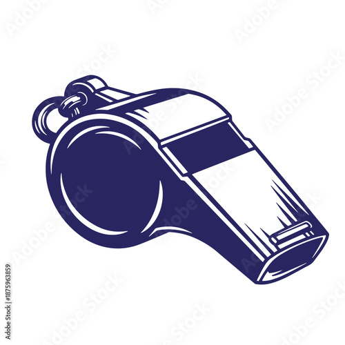 whistle icon isolated on transparent background for sports and referee purposes