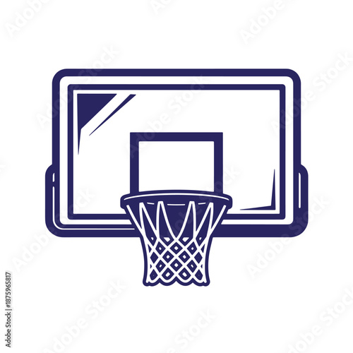 basketball hoop and backboard illustration on transparent background