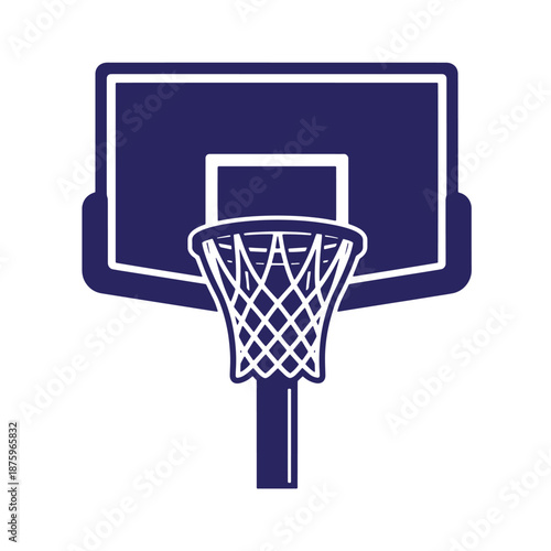 basketball hoop and backboard illustration isolated on transparent background for sportsthemed designs