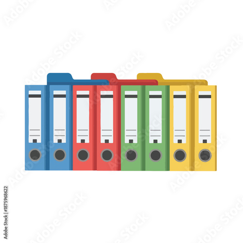 Colorful office binder organizers.