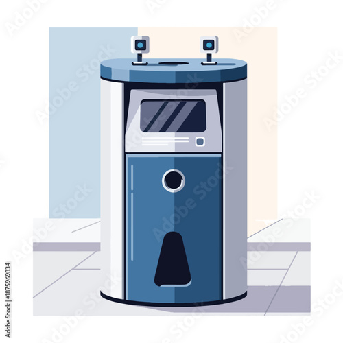 Modern Water Heater System Closeup View.