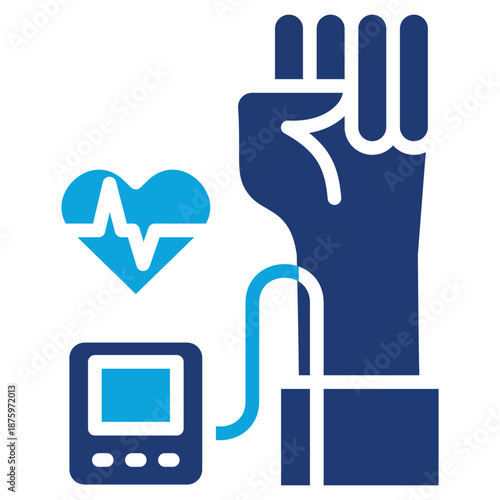 Blood Pressure Gauge mixed color icon