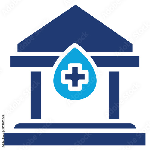 blood bank  mixed color icon