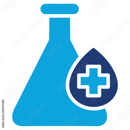  blood test mixed color icon