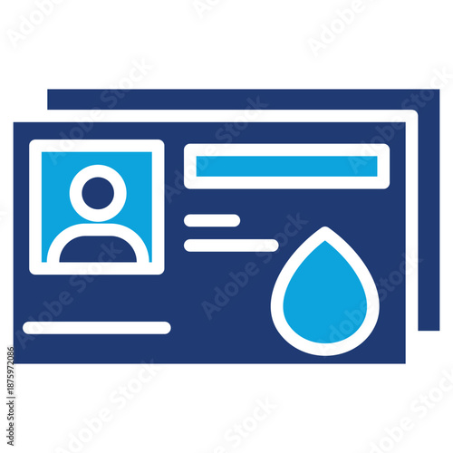  blood donor card mixed color icon