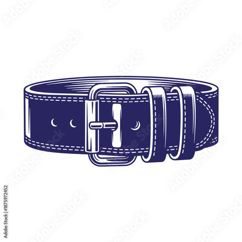 leather belt with buckle isolated on transparent background