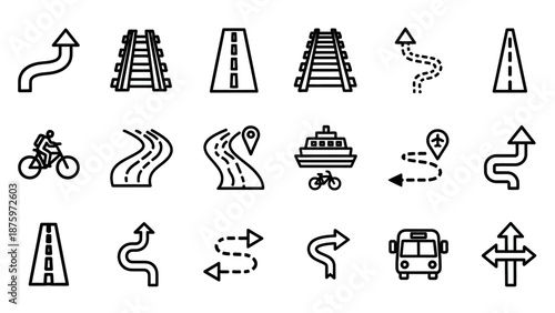 Collection of Road Signs and Symbols.