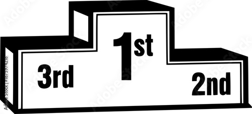 Winners Podium Stand 1st 2nd 3rd Vector Illustration
